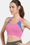 Zelocity Sports Bra With Removable Padding - Ibis Rose — thumbnail 3